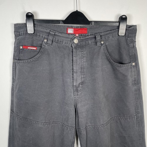 Quiksilver Mens Size W34 L30 Corduroy Trousers Y2K Baggy Skater Vintage Ink Blue - Picture 2 of 22