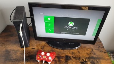 Xbox 360 Schwarz 250GB Konsole Model 1439, kabelgebundener Controller & Netzteil 