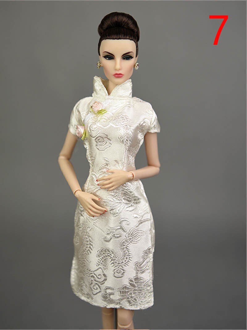 Chinese Traditional Dress Doll Clothes Cheongsam Evening Dresses For 11.5