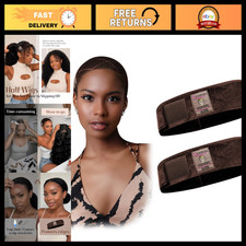 Wig Grip Band for Half Wigs - 2 PCS Dark Brown Adjustable Wig Holders