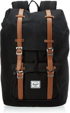 Herschel Little America Laptop Backpack - Mid-volume 17.0L, Black/Tan