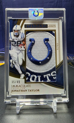 2022 Panini Immaculate Collection Gold /49 Jonathon Taylor Colts Patch READ*  