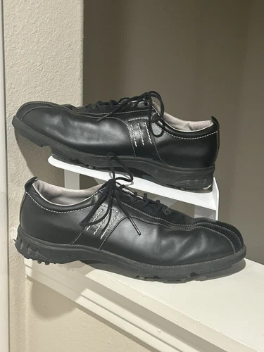 Scarpe da golf Adidas Adiprene Z Traxion da uomo taglia 10 nere punte 104399 tacchetti