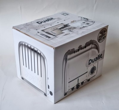 Klassischer DUALIT 2-Scheiben-Vario-Toaster Edelstahl handgefertigt in Großbritannien