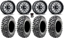 ITP Momentum 15" Wheels Milled 30" Carnivore R/T Tires Yamaha Viking Wolverine