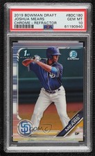 2019 Bowman Draft Chrome Refractor Joshua Mears #BDC-180 PSA 10 GEM MT 1s10