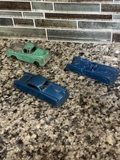 LOT of 3 VINTAGE MIDGETOY, TOOTSIE TOY CARS 1940's and 50s three cars