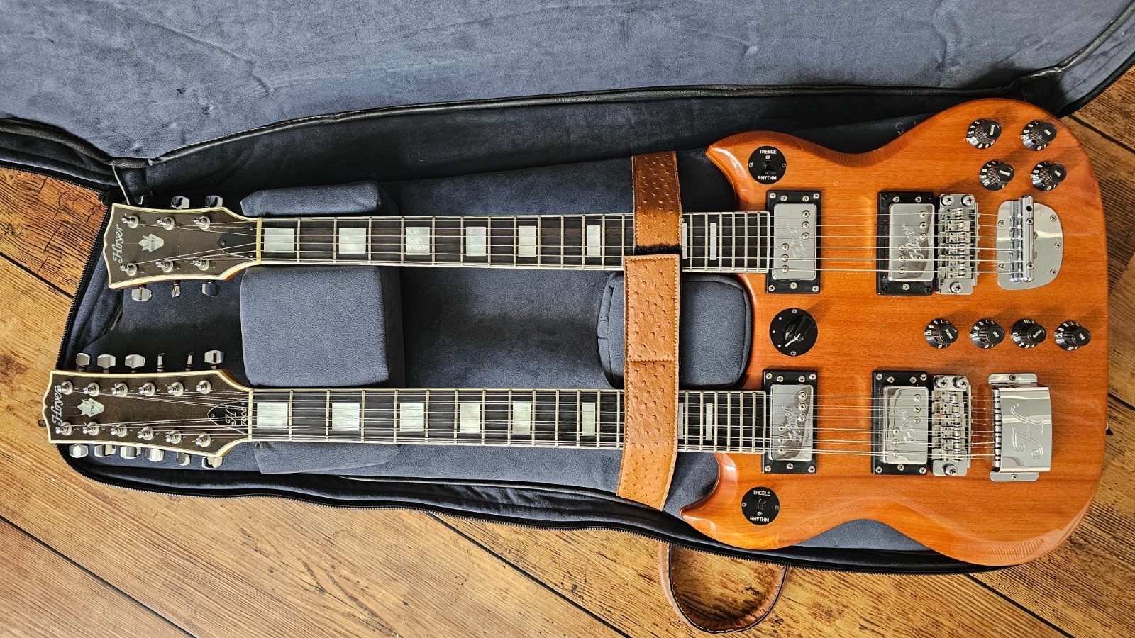 HOYER Double Neck Gitarre, sehr seltenes Stück, Topzustand