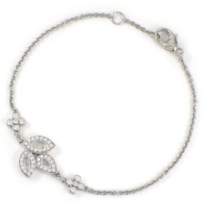 HARRY WINSTON Bracelet Lily Cluster Mini BRDPSM1MLC Leaf Flower Diamond PT950
