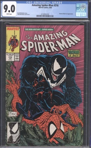 Amazing Spider-Man #316 / CGC 9.0 / White Pages