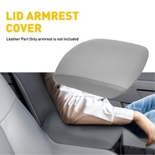 For 2009-2015 Honda Pilot Leather Armrest Center Console Lid Cover Skin Gray 1pc For 2009-2015 Honda Pilot Leather Armrest Center Console Lid Cover Skin Gray 1pc