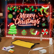 Lumiboard Led Drawing Board with 7 Colors,14"X10" Acrylic Dry Erase Board with L