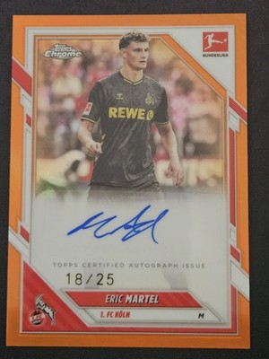 Eric Martel 2025-26 Topps Chrome Bundesliga Orange Refractor Auto /25 #BA-EM