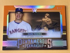 2023 Topps Five Star MARK TEIXEIRA Pentamerous Penmanship Auto /3 Rangers 