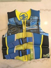 Hyperlite Youth Life Jacket Vest 50-90 lbs Blue Yellow Wakeboard USCG
