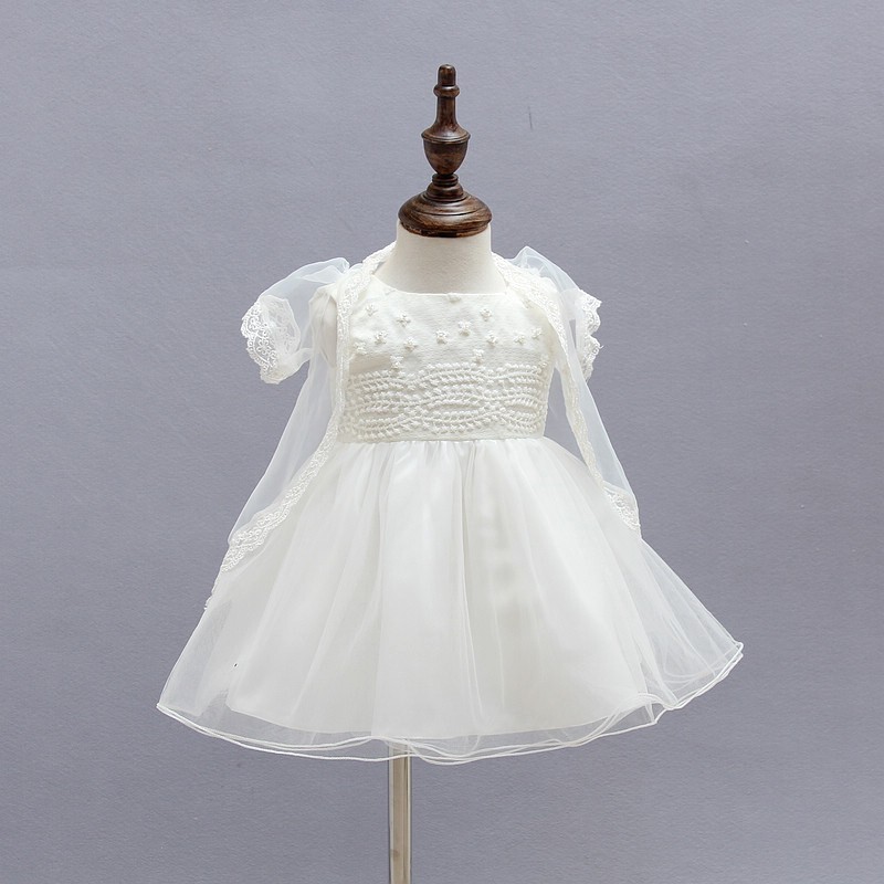 Oferta Bebé Bautizo Vestido Bautismo Vestido de Encaje Bordado Capa Vestido Capó