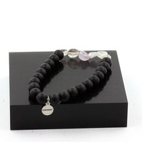 Steine Und Mineralien. Armband Quarz Amethyst Rutil Aus Brasilien + Onyx Perlen