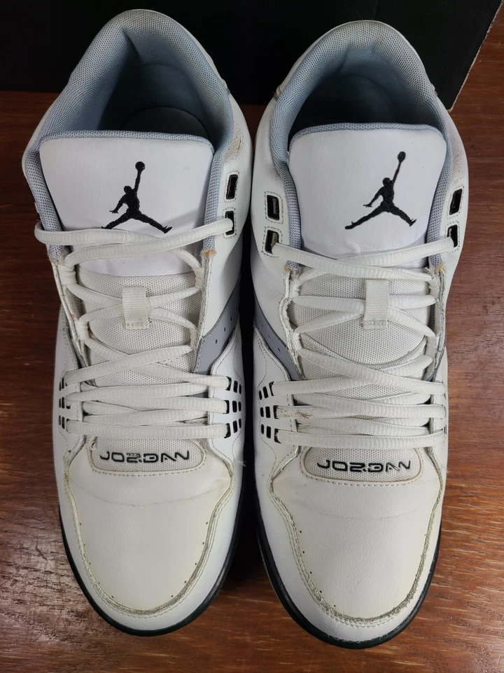 Nike Air Jordan Flight 23 Blanco Cemento/Negro Zapatos 317820-117 Hombres Talla 13 Foto 4 de 4