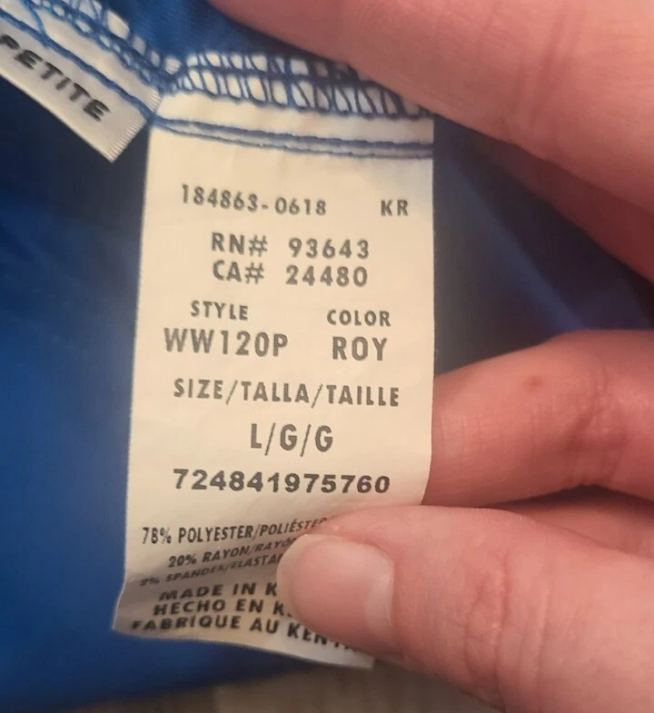 Unisex Cherokee Blue Scrub Pants nurse doctor medical Size Large  - Image 4 of 4