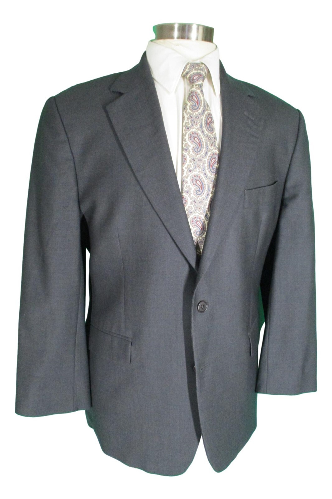 Brooks Brothers 346 Mens Charcoal 2 Btn Wool Suit 39R