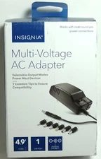 Insignia 15.6 W 4.9 ft Universal AC Adapter For DC 3V/4.5V/6V/7.5V/9V/12V