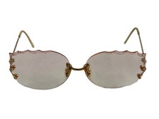 Vtg Bug Globe Frameless Eyeglasses GEP 22 KTS Multi Facets France