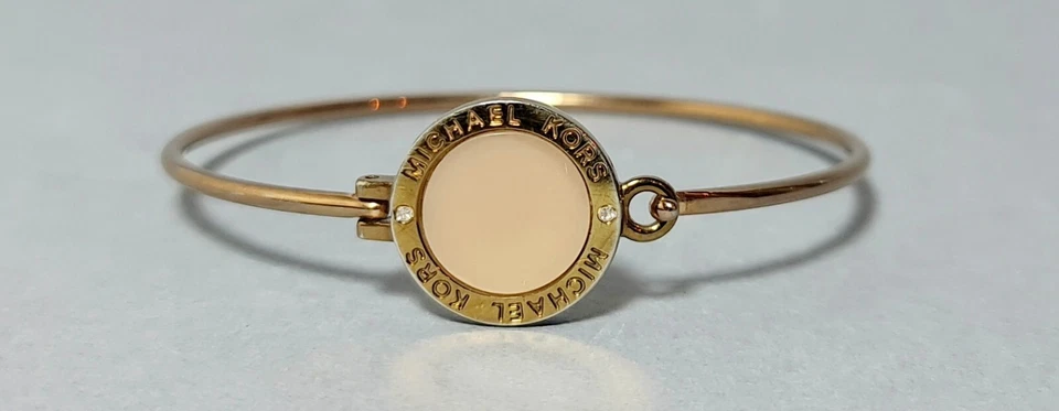 MICHAEL KORS розового золота розовый румяна диск браслет MK логотип MKJ4324791 - Изображение 2 из 4