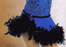 NWT Black Feathered open Tap skirt Wolff Fording Girls sizes Royal blue