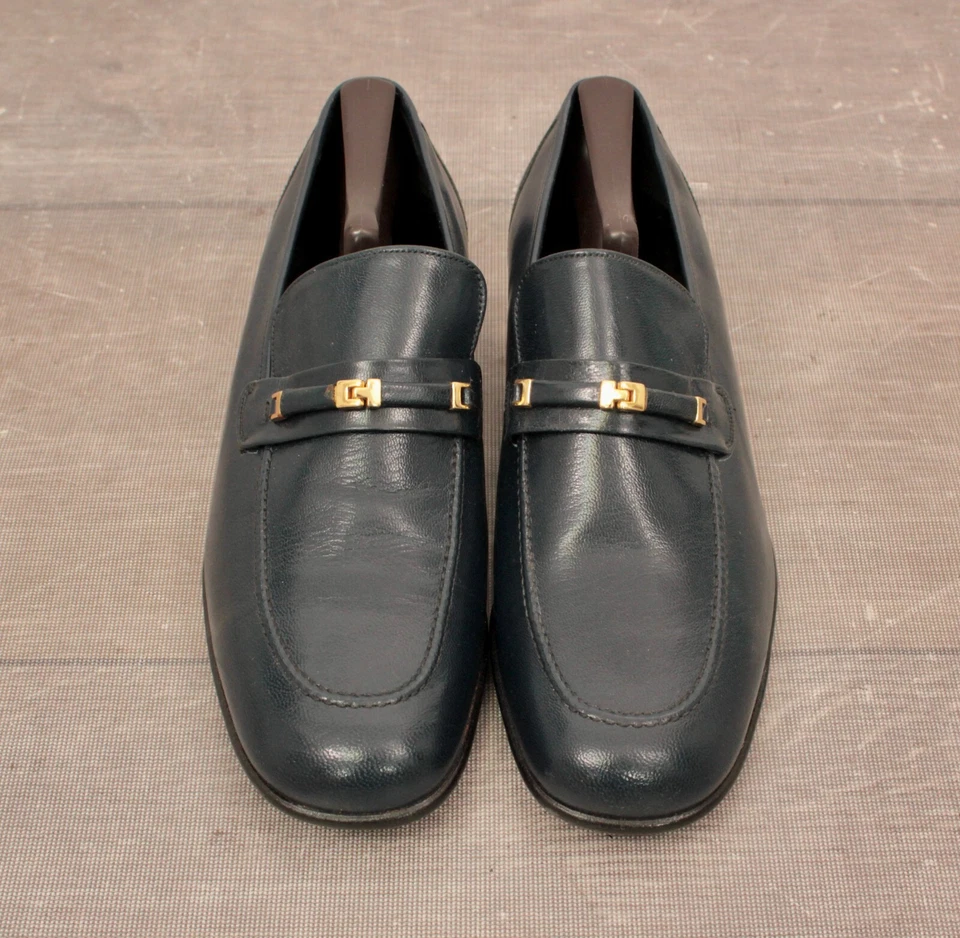 Zapatos de discoteca Florsheim para hombre de colección como nuevos años 70 azul oscuro talla 9,5 C años 70 Foto 2 de 4