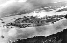 WW2 Picture Photo Attack Pearl Harbor viewed from cockpit Japanese Figther 3874
