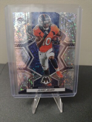 2022 panini mosaic football Jerry Jeudy Silver Sparkle Prizm Denver Broncos 
