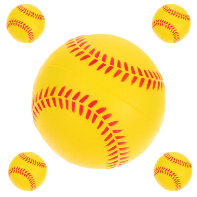 5PCS Baseballs PU Sponge Training Softballs Baseballs Training Balls