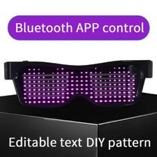 Cool Customizable Bluetooth LED Glasses APP Control for Raves Festivals Fun