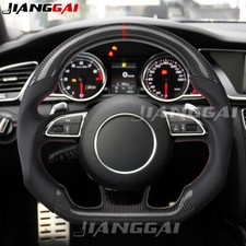Real Carbon Fiber Steering Wheel Fit Audi S3 S4 S5 Rs3 Rs4 Rs5 A3 A4 A5 12-16