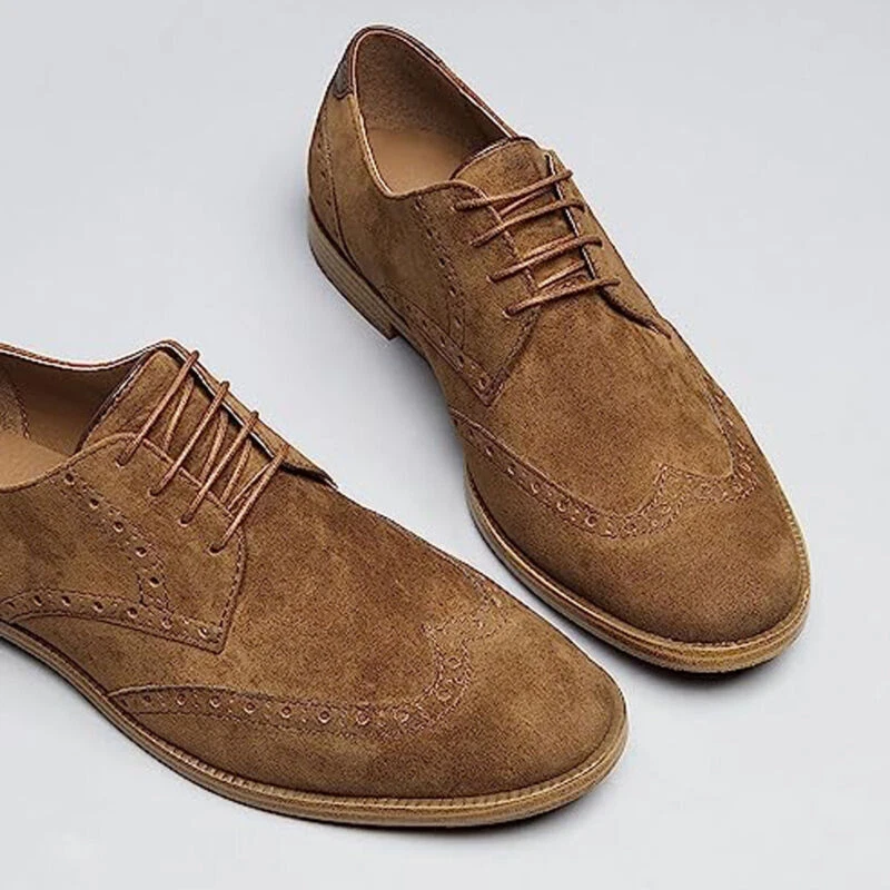 Find Suede Mens Shoes Casual Brown Alvin Tan Micro Brogues Derby