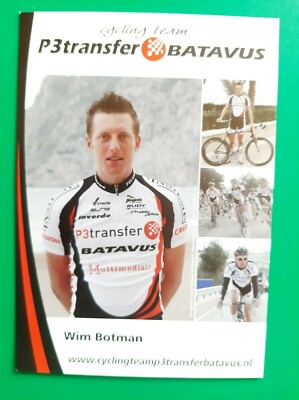 CYCLING cycling card WIM BOTMAN team P3Transfer BATAVUS 2008