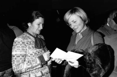 Portrait of Simone Veil and Nicole Pasquier members of the gov 1970s Old Photo