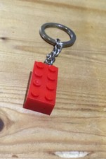 Plastic Brick Keyring / Keychain - Red. Ideal Christmas Stocking Filler MegaBlok