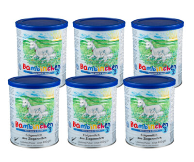 Bambinchen 2 Säuglingsnahrung, 6 Dosen, Ziegenmilch Babynahrung (39,17 /kg)