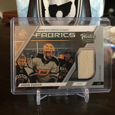 2023-24 UD Sp Game Used Winter Classic Fabrics Tag # Jason Zucker  WC-25