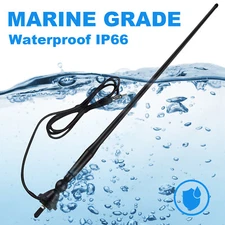 Boat Waterproof FM AM Radio Antenna Marine Flexible Rubber Mast Aerial for Yacht