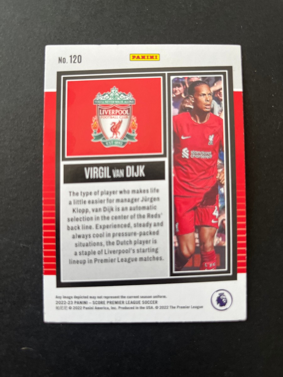 Hand signed football trading card of VIRGIL VAN DIJK, LIVERPOOL FC autograph