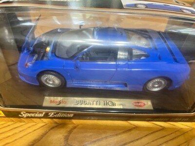 MAISTO SPECIAL EDITION 1/18 SCALE 1992 BUGATTI EB110 !!! BLUE WITH
