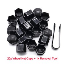 20 x 21mm Radschrauben Radmuttern Bolzen Kappen Abdeckung Abdeckungen +Abzieher.