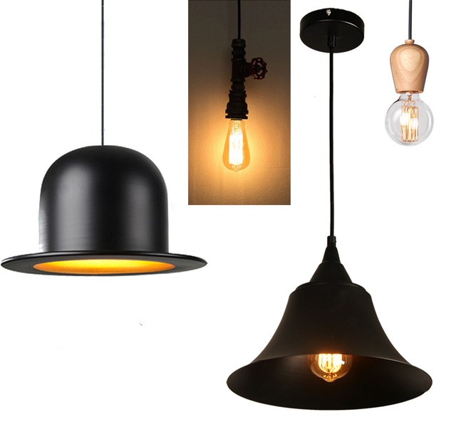 Industrial Retro Rust Old Style Water Pipe Tube Shade Ceiling Wall