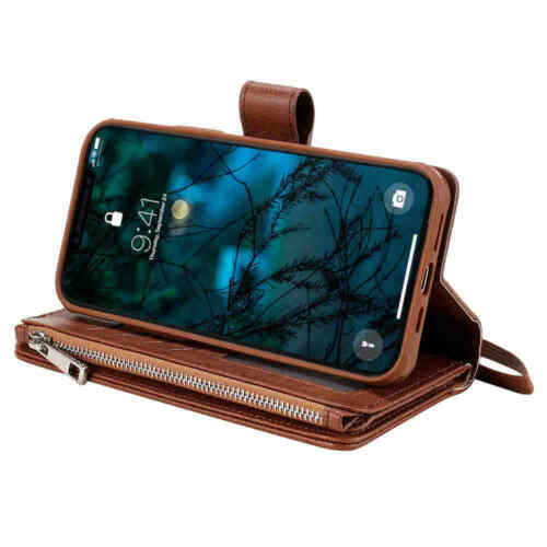 For iPhone 12 11 Pro Max SE 8 7 6s Magnetic Detachable Wallet Leather Case Cover - Picture 39 of 55
