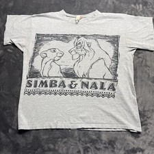 The Lion King Promo T Shirt Vintage 90s Simba Nala Disney L USA
