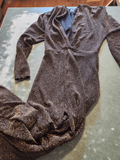 Reformation Orion Black&gold Sparkle Maxi Dress Size XS