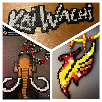 NEW Custom Combo Perler Necklace EDM EDC Fest Rave Dance Kandi