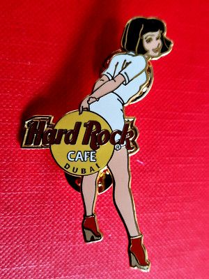 HRC Hard Rock Cafe Dubai Girls Girl of Rock Prototype 1 of 3 Gold back 4LC new